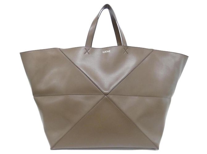 Bolsa Loewe Puzzle Fold Tote XXL Marrom