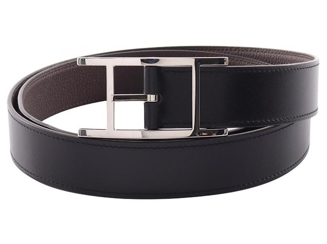 Hermès Hermes Cantin 32 Chocolate Reversible Belt Brown Black