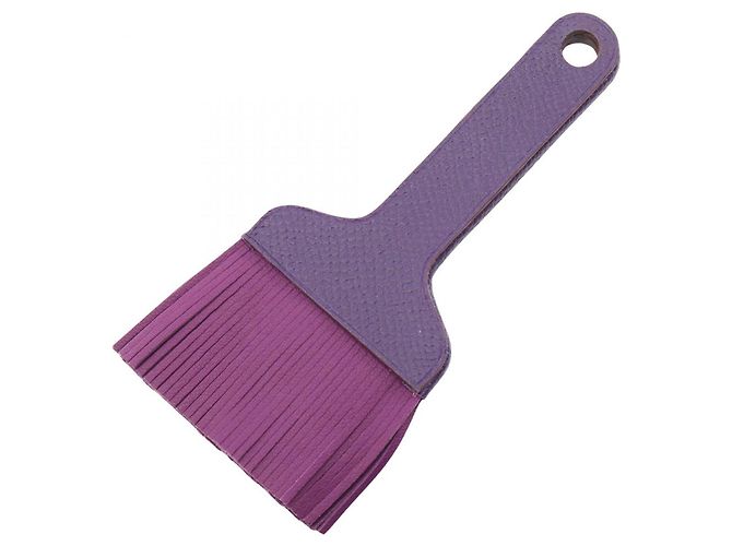 Pingente Petit H em couro roxo Hermès