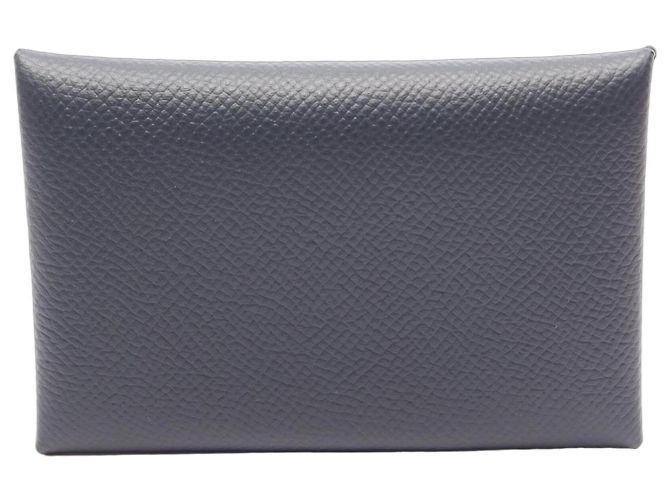 Hermès Hermes Calvi Blue Nuit Wallet Navy blue
