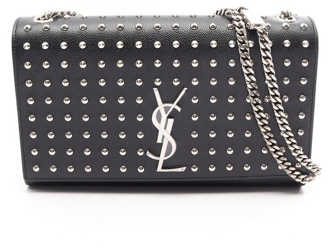 Borsa a Spalla Yves Saint Laurent Kate Medium Studded Nero