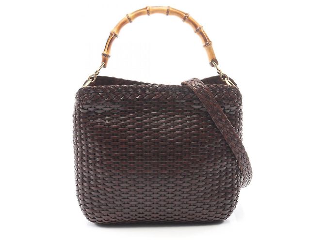 Bolsa 2-Way Gucci Bamboo Marrom