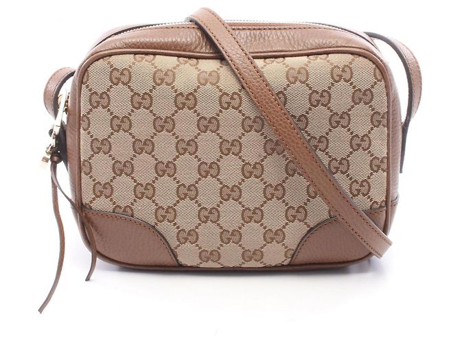 Borsa a tracolla Gucci Bree GG Canvas Marrone Beige