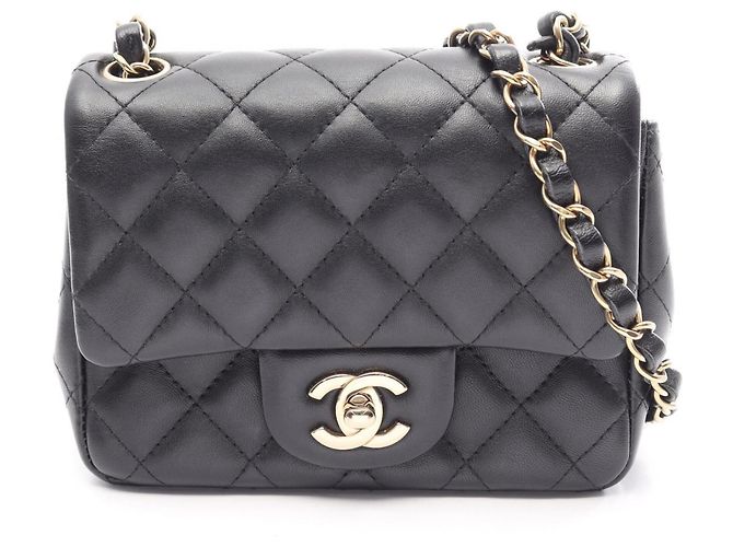 Borsa a tracolla Chanel Mini Matelassé in agnello Nero