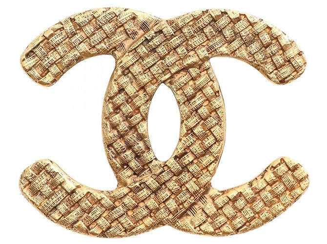 Spilla Chanel Coco Mark placcata oro D'oro