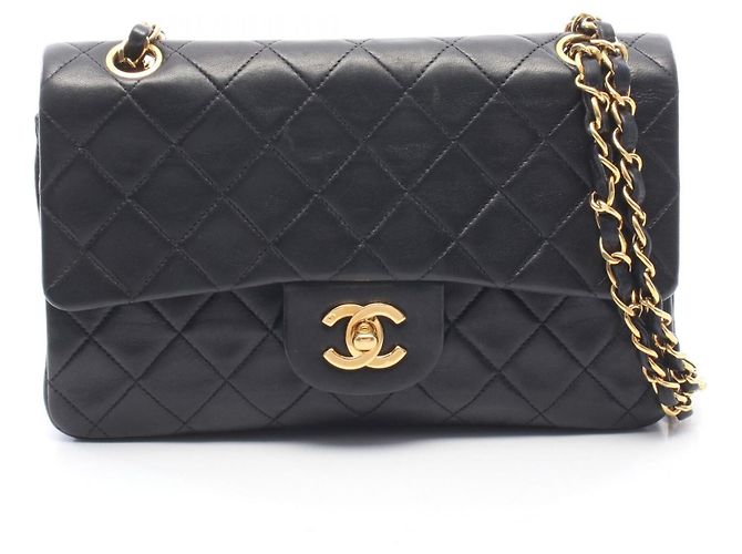 Borsa a Spalla Chanel Matelassé Double Flap Nero