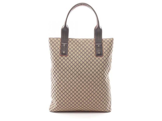 Céline Celine Macadam Tote Bag Braun Beige