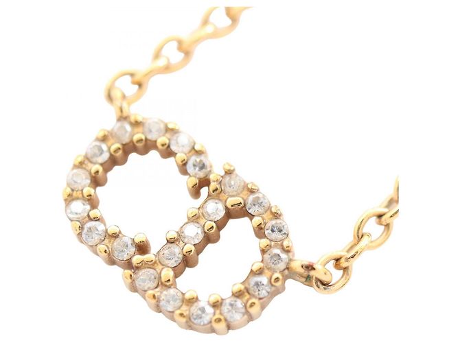 Colar Christian Dior Dior CD Logo Dourado