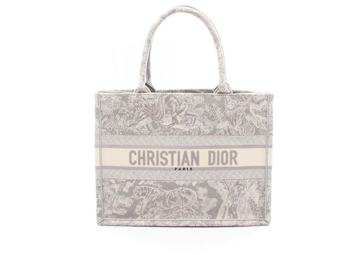 Christian Dior Dior BOOK TOTE Tote Bag Medium Marrone Bianco