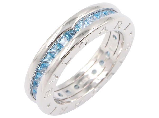 Bulgari Anello Bvlgari B-zero1 Argento Blu 