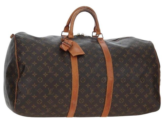 LOUIS VUITTON Bolso Boston Monogram Keepall 55 M41424 LV Auth 190777 Monograma