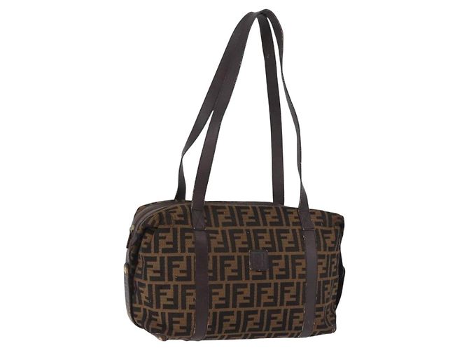 FENDI Zucca Canvas Tote Bag Braun Authentisch 192814