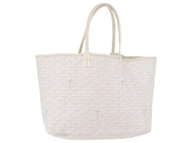 GOYARD Herringbone Saint Louis PM Tote Bag PVC Weiß Authentisch ka5207