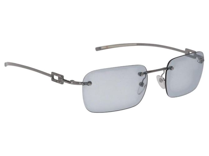 Gafas de sol GUCCI Rimless Metal Silver Light Blue Auth SW2615V Plata Azul claro