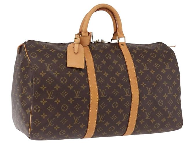 LOUIS VUITTON Bolsa Boston Monogram Keepall 50 M41426 LV Auth 190417A Monograma