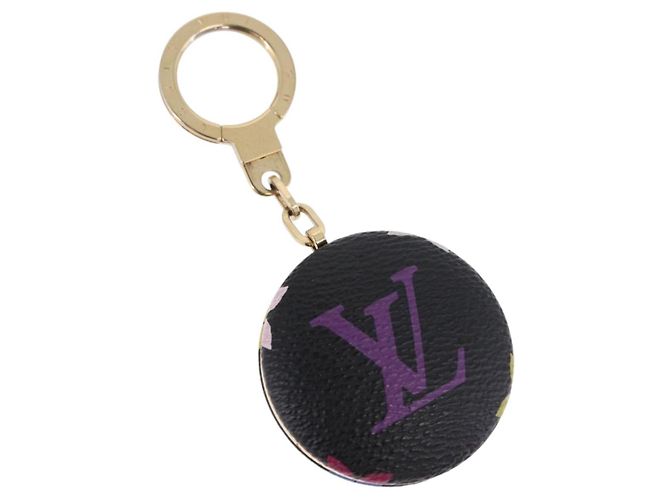 LOUIS VUITTON Llavero Astropill en Canvas Multicolor Negro M51912 Auth 192130V