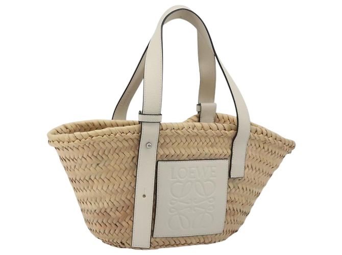 LOEWE Tote Bag aus Raphia Beige Auth bs36197M