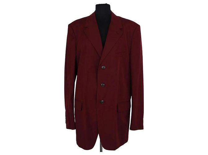 Giacca Dries Van Noten in cotone bordeaux Bordò