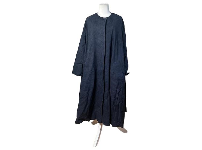 New Look Vintage Dior Longline Coat Dark Blue L Navy blue