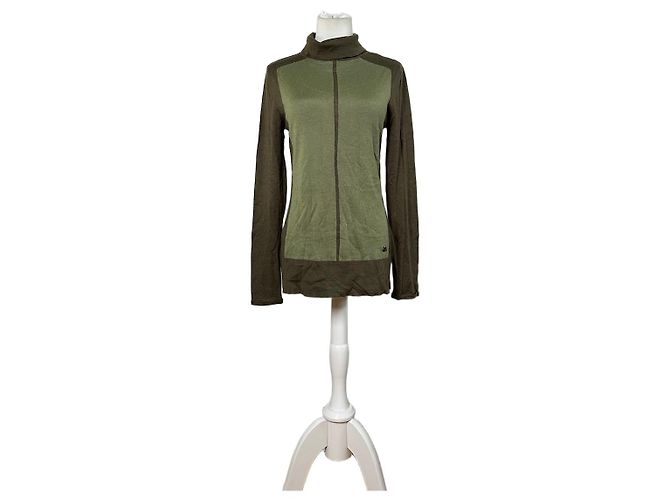 Vintage Loewe Woll-Kaschmir Rollkragenpullover Olivgrün L