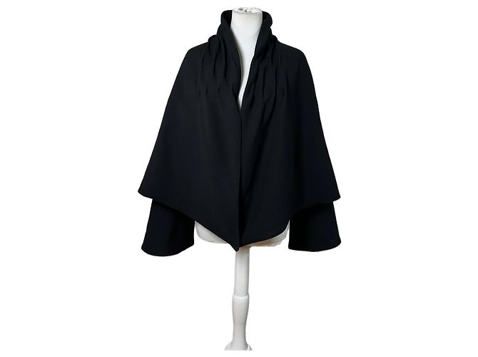Giorgio Armani Capa de lã vintage Armani Preta S