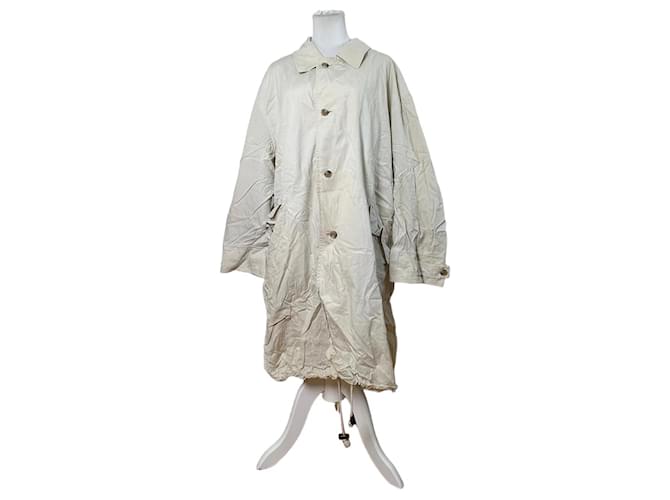 Manteau en nylon vintage Yves Saint Laurent pour homme Crème L Beige 
