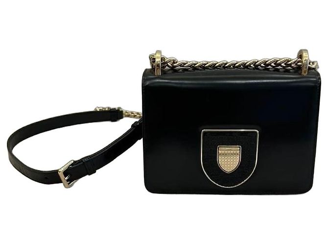 Dior Diorama Club Borsa a Tracolla Pelle Nera Nero