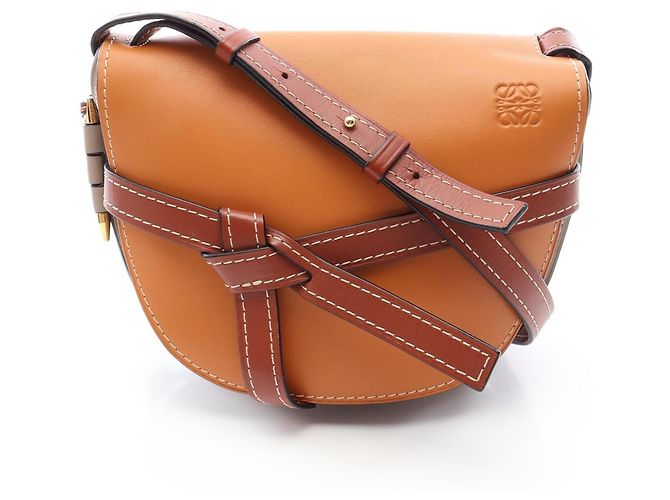 Loewe Gate Bag Small Leder Braun Beige