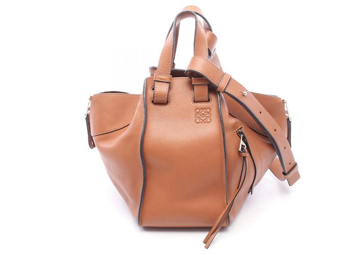 Bolsa de mão de couro Loewe Hammock Small Marrom