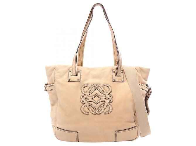 Loewe Anagram 2-Way Tote Bag Beige