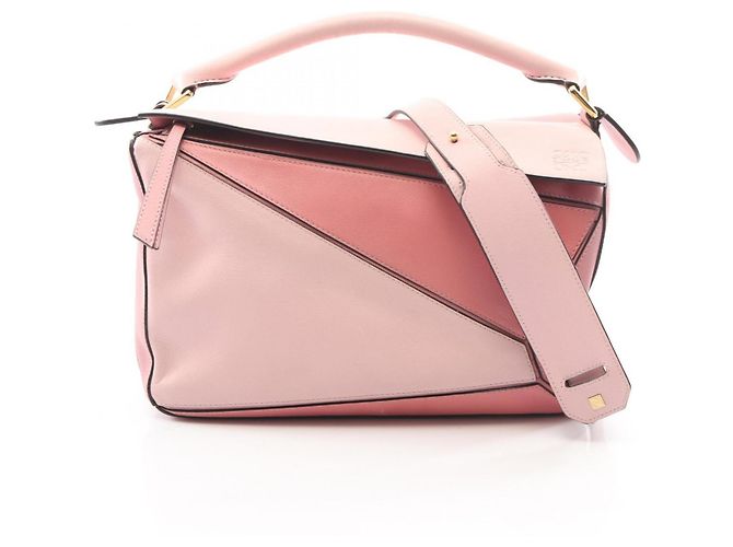 Borsa Loewe Puzzle Medium 2-Way Handbag Rosa