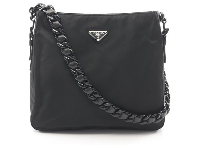Borsa a tracolla Prada TESSUTO BACHELI Nero