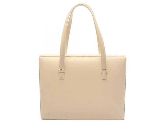 Bolsa de mão em couro marfim Loewe Cru