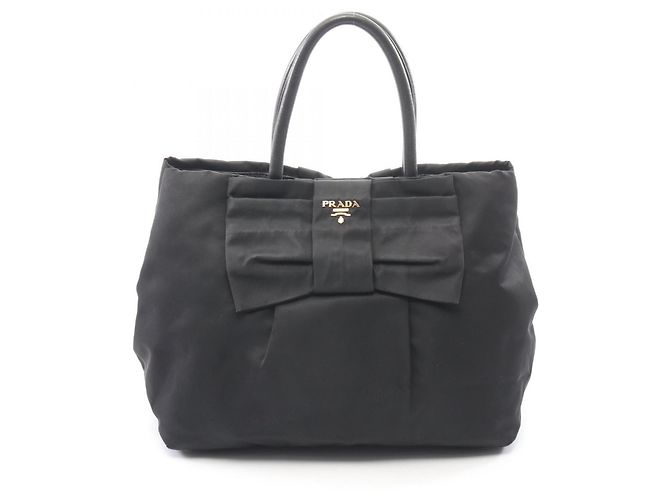 Sac à main Prada TESSUTO FIOCCO Ribbon Noir
