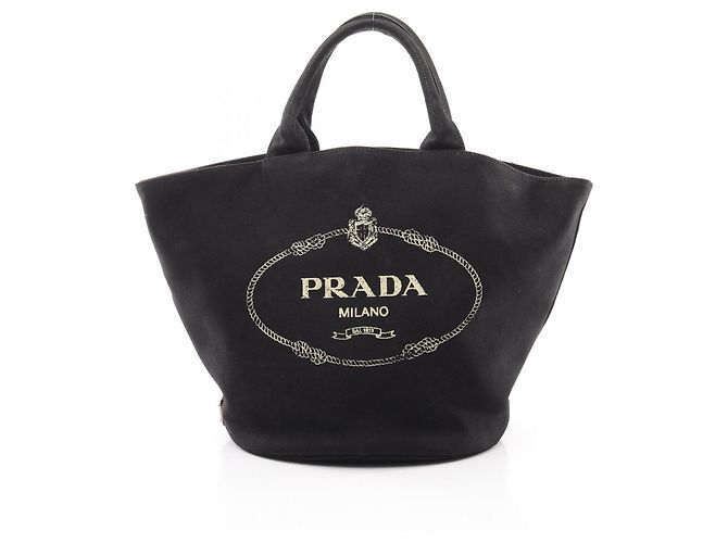 Borsa Tote Prada Canapa Nero