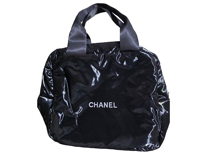 Sac Tote Chanel Polyester Noir