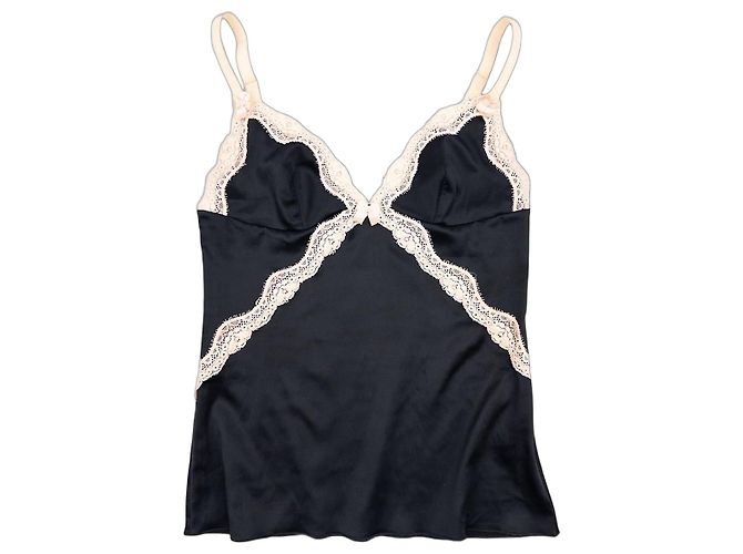 Top de alcinha em renda com laço Dolce & Gabbana dos anos 2000