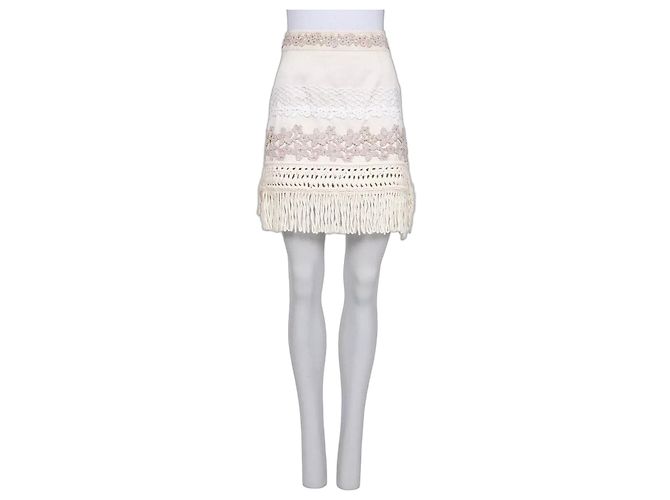 Weißer Strickrock Louis Vuitton - Größe FR36/S Gebraucht