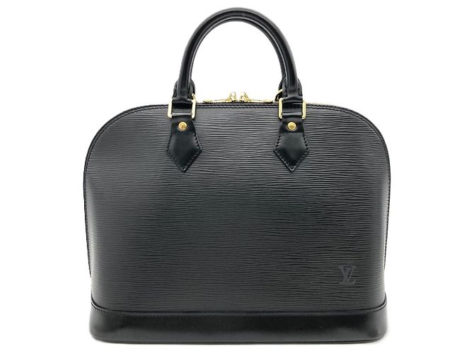 Bolsa Alma Louis Vuitton em couro Epi Preto
