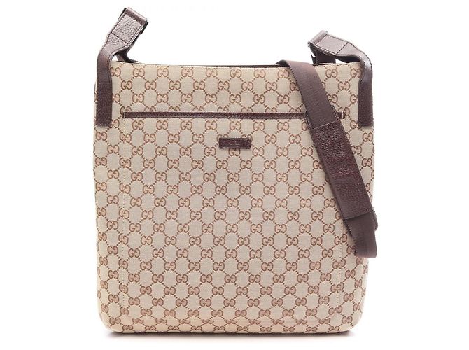 Borsa a Spalla Gucci GG Canvas Marrone Beige