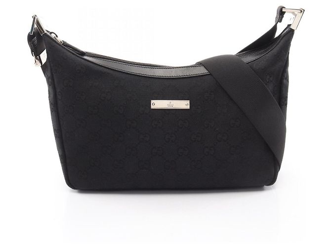 Borsa a Spalla Gucci GG Canvas Nero