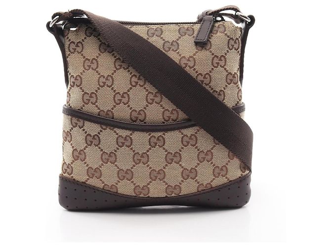Borsa a tracolla Gucci GG Canvas Marrone Beige