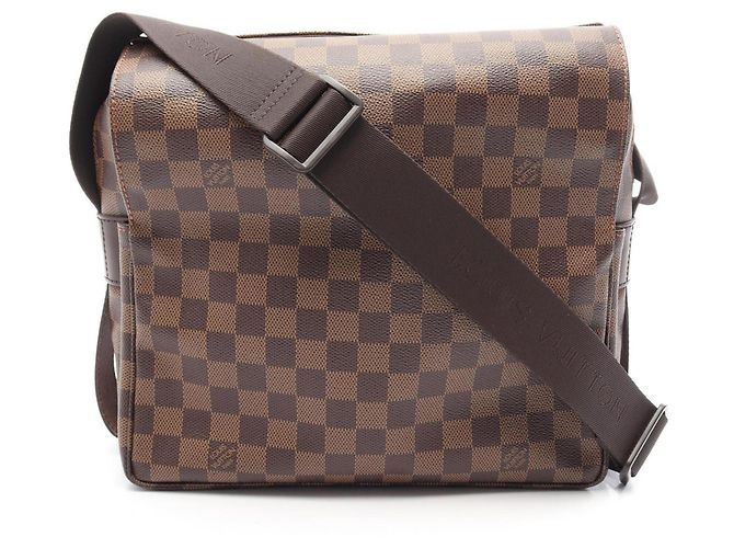 Borsa a tracolla Louis Vuitton Naviglio Damier Ebene Marrone
