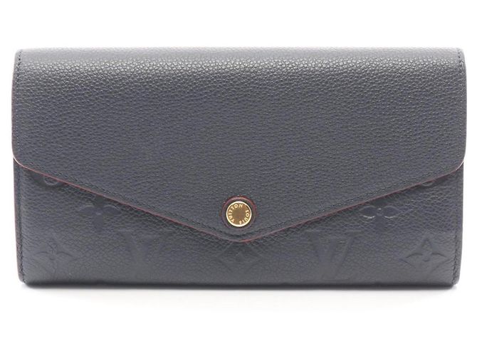 Cartera larga Bi-fold Sarah de Louis Vuitton Roja Azul marino