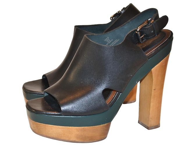 Marni x H&M Leather Platform Heeled Sandals