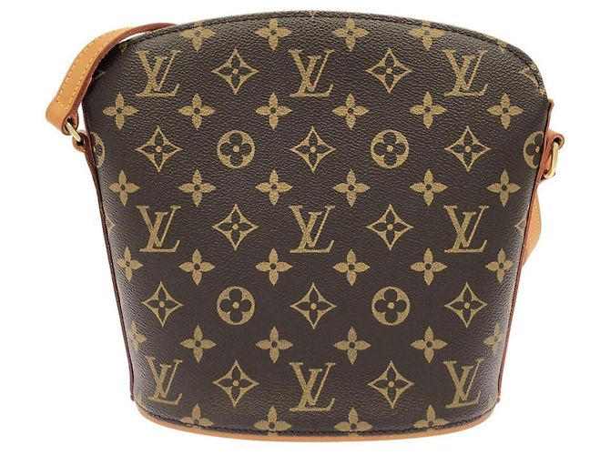 Bolso de hombro Louis Vuitton Monogram Druot M51290 Castaño