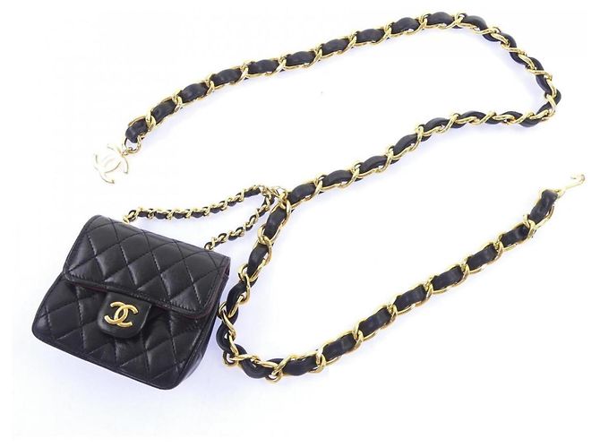 Chanel Black Chain Belt
