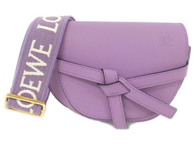 Bolsa de ombro mini Loewe Gate Dual Roxo