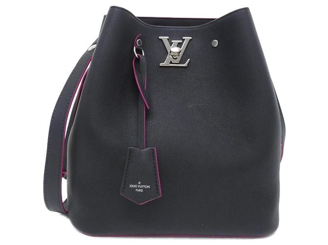 Louis Vuitton Lockme Bucket Schultertasche Schwarz