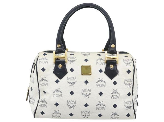 MCM Visetos logogramme Leather Branco